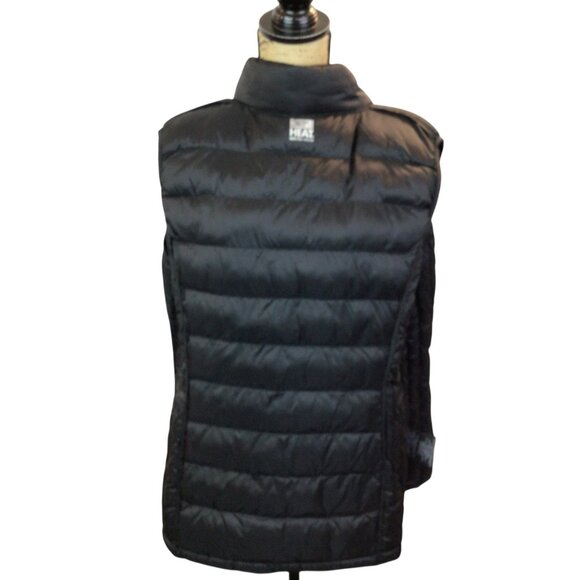 32 Degrees Heat Quilted Puffer Vest Womens XXL Black Lightweight Poly Fill - Picture 6 of 9